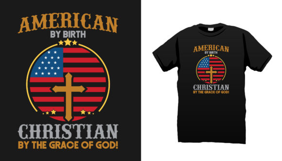 American Christian Cross Vector: Graphics & Print Templates