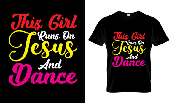 This Girl Runs on Jesus Graphics & Print Templates